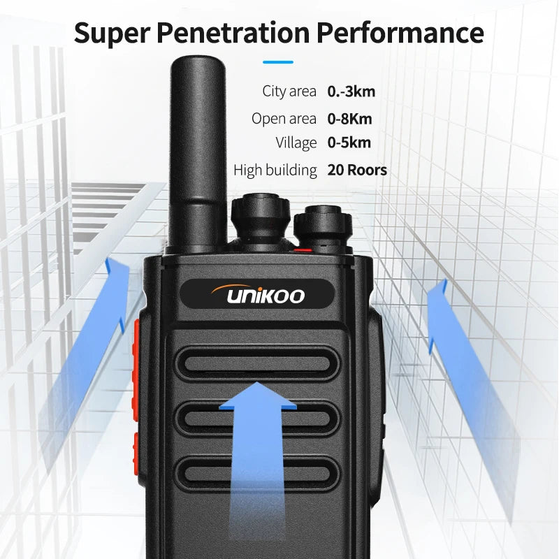 UNIKOO UK231S Walkie Talkie 2 pcs Mini  Handheld Two Way Radio Portable Communication Equipment PTT Radio for Camping